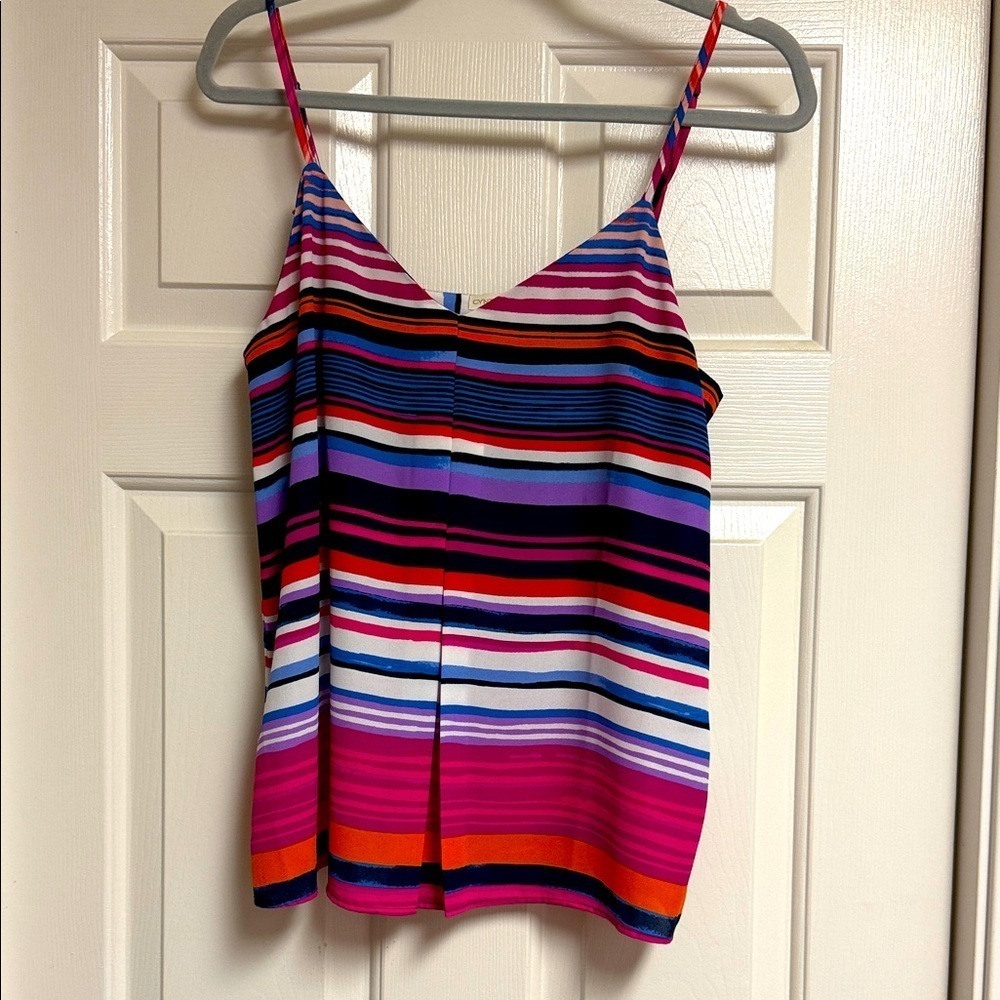 EUC Cynthia Rowley Women's Multi Stripe Flowy Top Size Small